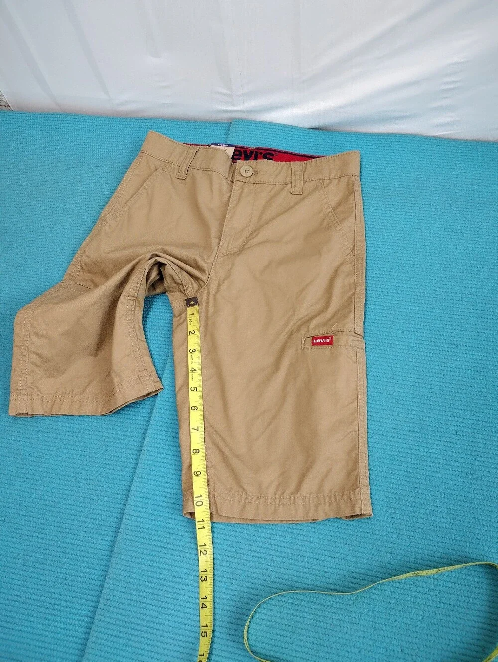 NWT Levi's Boy's Cargo Chino Shorts Bermuda Khaki Tan Size 10 Reg